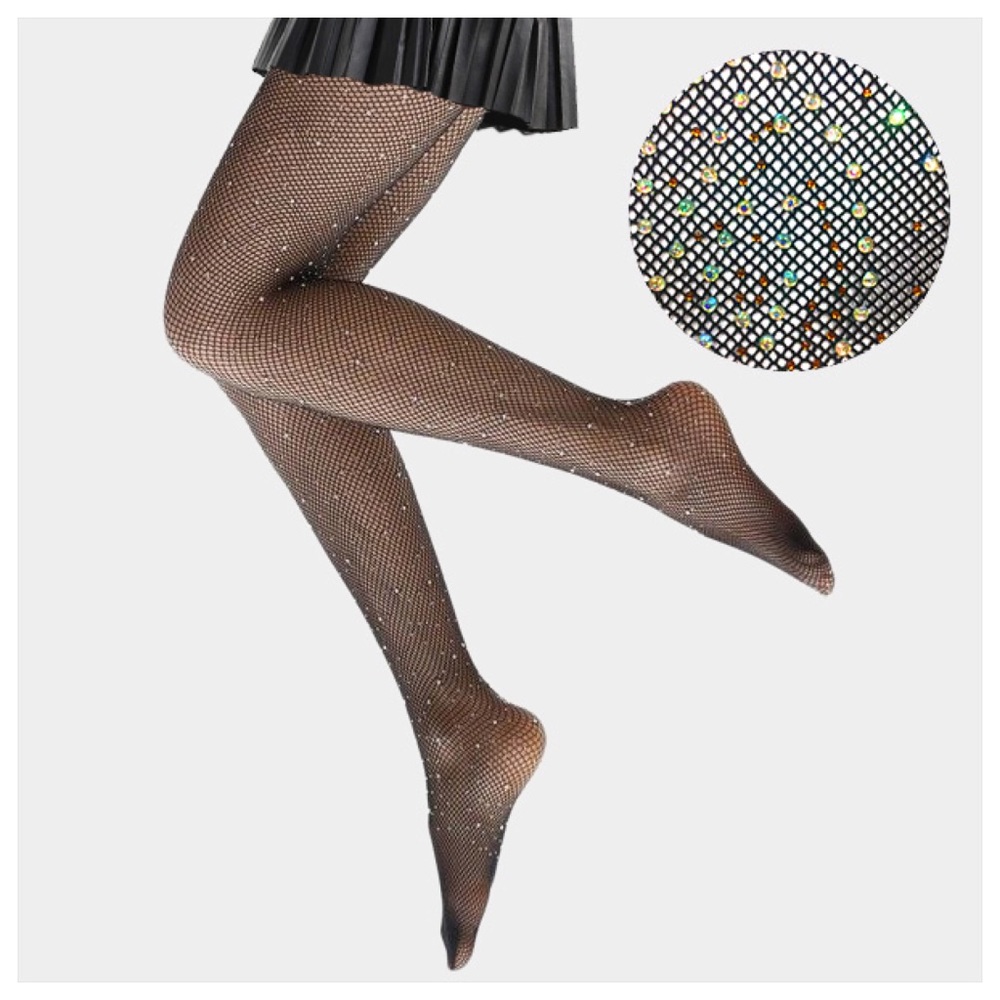 Stone Fishnet Pantyhose Tight